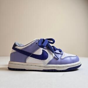 Nike Dunk Low Blueberry PS Size 12C DZ4457-100 White Light Thistle